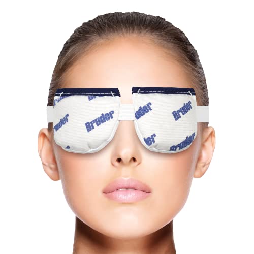 BRUDER MOIST HEAT EYE COMPRESS | MICROWAVE ACTIVATED | FAST ACTING - WHITE - Like New