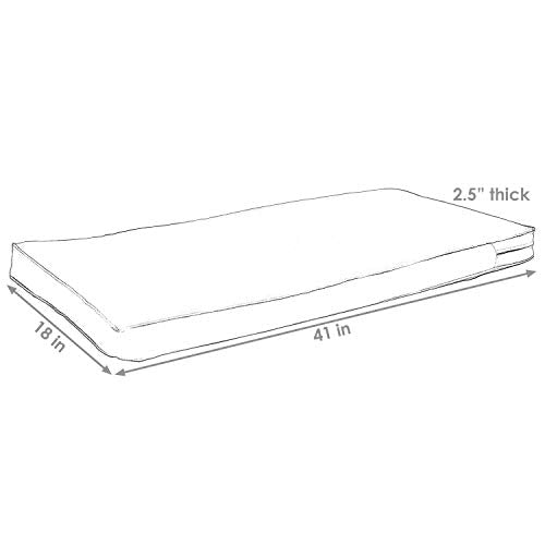 SUNNYDAZE 41" x 18" WEATHER-RESISTANT INDOOR/OUTDOOR BENCH CUSHION - RUST - Like New