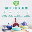 GreenLife 8 Piece Nonstick Cookware Set, Non-Toxic Ceramic Pots & Pans - Brand New