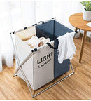 125L Laundry Basket Clothes Hamper Organizer Sorter Storage Foldable - Gray - Brand New