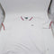 TIGER WOLF MEN'S THREE BUTTON POLO - SIZE: MEN M - WHITE/BLACK/RED - Like New