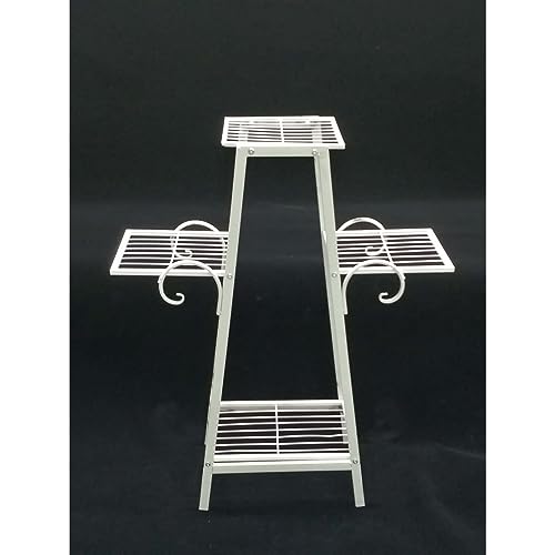 Hi-Line Gift Ltd 3 Tier Plant Stand 78672-A-WT - White - Like New