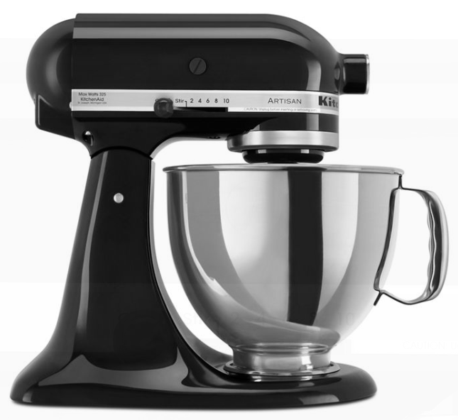 KitchenAid RRK150OB Artisan Series 5 Quart Tilt-Head Stand Mixer - BLACK Like New