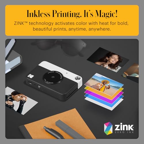 KODAK PRINTOMATIC FULL-COLOR INSTANT PRINT DIGITAL CAMERA RODOMATICBK - BLACK - Like New