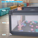Baby Playpen 72” x 59”, CONMIXC Extra Large Playpen for Babies -Dark Gray - Like New