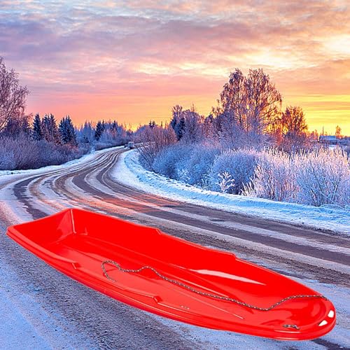 SUN SQUAD CHILDREN'S DOUBLE SLED, WEAR-RESISTANT SKIS, WINTER SLED - CORAL - Like New