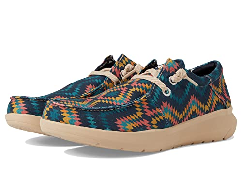 ARITAT Mens Hilo Stretch Lace Loafer Blue Aztec Size 9 - Like New