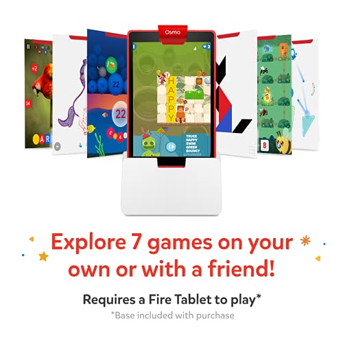 Osmo-Genius Starter Kit Fire Tablet + Family Games Learning Games STEM Toys - Like New