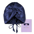 OLESILK Silk Bonnet, 100% Mulberry, Adjustable Fit, Dark Blue - Brand New