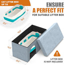 PATHOSIO PETS Cat Hidden Litter Box Furniture Litter Box Enclosure - Light Grey - Brand New