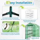 MACHRUS OGROW 2 TIERS 8 SHELVES MINI WALK IN PORTABLE OUTDOOR GREENHOUSE - GREEN - Like New