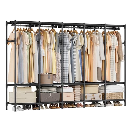 SONGMICS Wardrobe Closet 83.5 Inch Large Capacity Portable Closet Clothing Rack - Like New