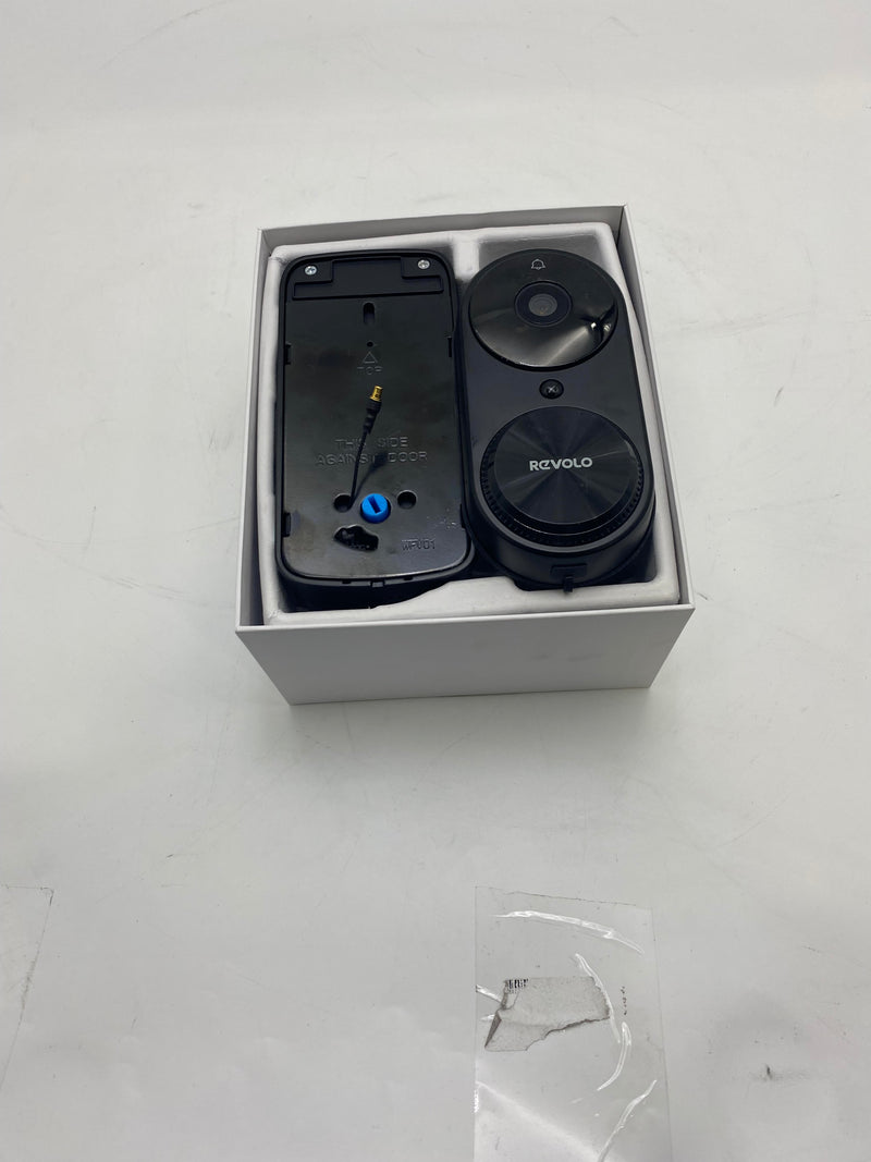 REVOLO WFV01 WI-FI SMART VIDEO LOCK W/ KEYLESS ENTRY DOORBELL CHIME - BLACK - Like New