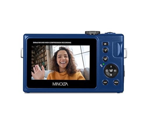Minolta 48MP Autofocus Digital Camera with Selfie Mirror – 4K Ultra HD Video - Like New