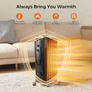 Kismile Portable Electric Radiator Heater Oil Filled 3 Heat 1500W - BLACK - Like New