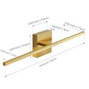 CCYCOL Gold Bathroom Light Fixtures Over Mirror 24" 18W LED - Gold - Like New