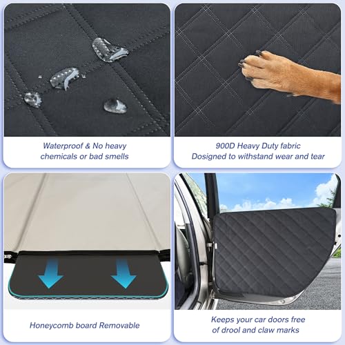 Allansing Back Seat Extender Hard Bottom Car Seat Cover Hammock for SUV-Black - Like New