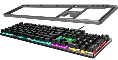 MSI FORGE GK310 Mechanical Keyboard - RED SWITCHES RGB ERGONOMIC - BLACK - Like New