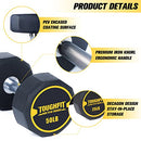 ToughFit 25LB Dumbbell - PEV Coated & Non-slip knurl Iron Handle - Brand New