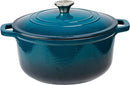 Lexi Home 6 Qt. Enameled Cast Iron Dutch Oven Pot LB5442 - Blue Shadow - Like New