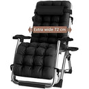 DQCHAIR Folding Sun Lounger Headrest Adjustable Backrest Lightweight - Black - Like New