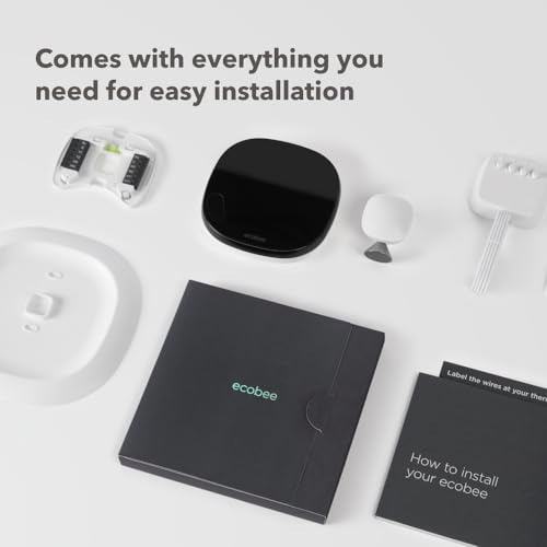 ECOBEE SMARTTHERMOSTAT - PROGRAMMABLE WIFI THERMOSTAT EB-STATE5-01 - BLACK - Like New