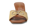 WGOLINS GUCCI WOMEN'S OLINS HEELED SANDAL - SIZE 8 WOMEN - COGNAC - Like New