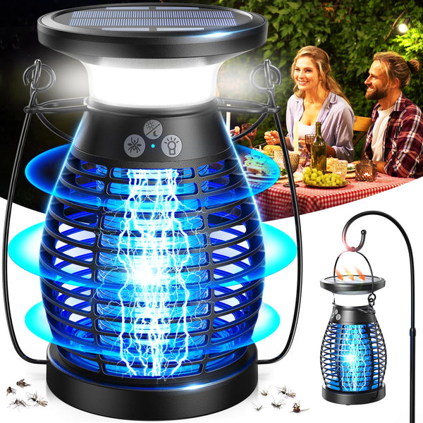 Solar Bug Zapper Outdoor, Electric Bug Zapper, 4000mAh Rechargeable Mosquito Like New