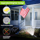 BOSCEOS SOLAR SPOT LIGHTS - 30 LEDs, 800 Lumens, IP65, 6-Pack, Black/Cool White - Like New