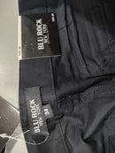 BLU ROCK MEN'S COTTON FLEX STRETCH CARGO SHORTS - SIZE: MEN 34 - BLACK - Brand New