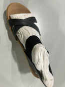 SKETCHERS CALI FROM SKECHERS - SIZE: WOMEN 11- CREAMY TAN BROWN BLACK STRAPS - Like New