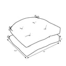 621272 Pillow Perfect Paisley Indoor/Outdoor Chairpad, Reversible, 2 Count - Like New