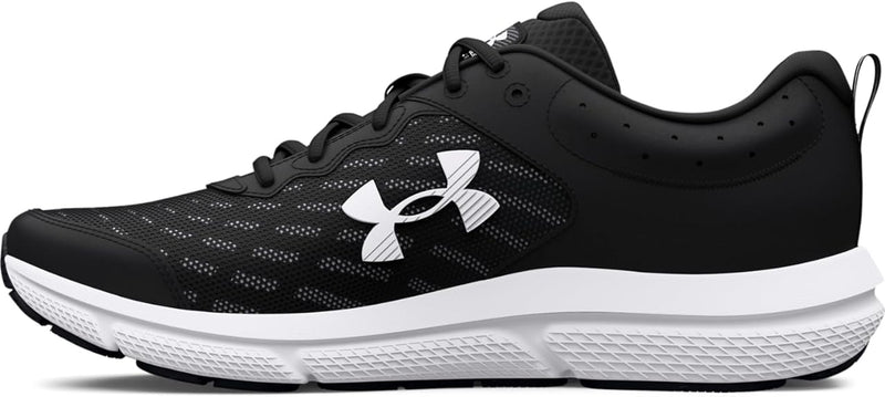 3026175 Under Armour Men's Charged Assert 10 Running Shoe Black/White 12.5 - Like New