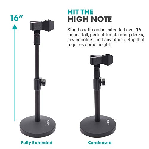 MOVO TMC-5 HEAVY DUTY DESKTOP MICROPHONE STAND WITH WEIGHTED ROUND BASE - Like New