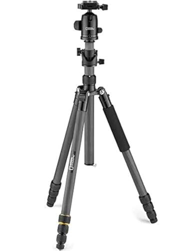 NATIONAL GEOGRAPHIC CARRY BAG 5-SECTION TRAVEL TRIPOD CARBON FIBER - BLACK/GREY - Like New