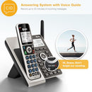 AT&T BL3107-4 DECT 6.0 4-HANDSET CORDLESS PHONE, TITANIUM BLACK - TITANIUM BLACK - Like New