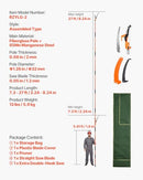VEVOR MANUAL POLE SAW, 7.3-27 FT EXTENDABLE TREE PRUNER GZJDJZ-8M8 - ORANGE - Like New