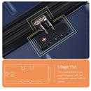 Luggage with Spinner Wheels TSA Lock Carry on Hard Shell ABS Suitcase 20" Blue - Brand New