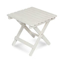 SHINE COMPANY SQUARE WOODEN FOLDING WOOD SIDE TABLE OUTDOOR 4119EW - WHITE - Like New