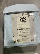 BIBB LUXURY BAMBOO KING SHEET SET SIX PIECE SET - LIGHT BLUE - Like New