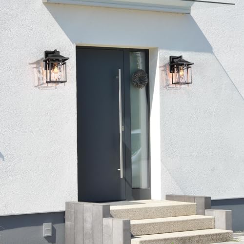 CLASSIC LEAVES OUTDOOR WALL LIGHTS, EXTERIOR WALL SCONCES - BLACK GOLD - Brand New