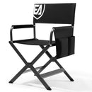 EVER ADVANCED Aluminum Directors Chair Foldable Movie StudioChair 350lbs - BLACK - Like New