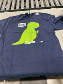 GILDAN XL NAVY DINOSAUR DARN ICECREAM T SHIRT - NAVY BLUE - Like New