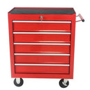 LAFENGYAN 5-DRAWER ROLLING TOOL CART WITH LOCKING BRAKES RED + STEEL CD-2205 - Like New