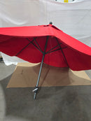 CALIFORNIA UMBRELLA 9' ROUND ALUMINUM MARKET UMBRELLA - LOGO RED - Like New