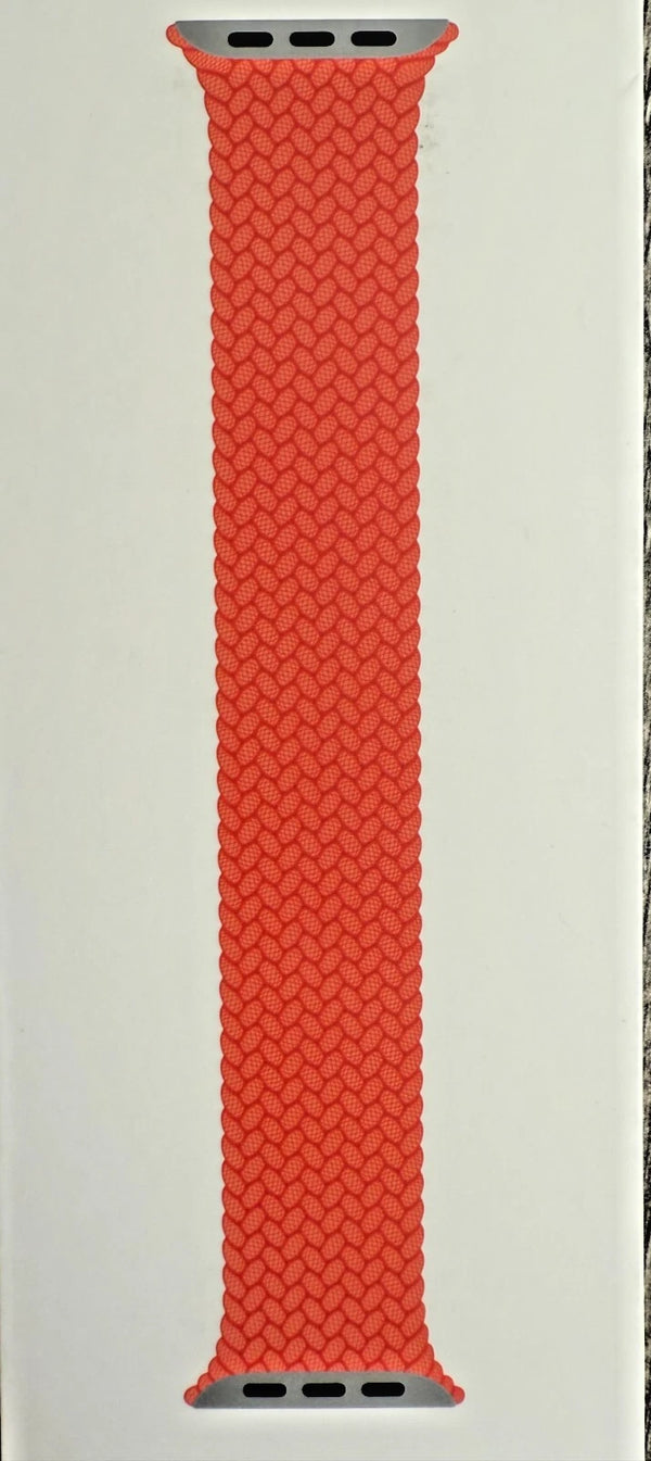 APPLE WATCH BRAIDED SOLO LOOP 40MM - SIZE 6 - ELECTRIC ORANGE - ELECTRIC ORANGE - Like New