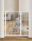 COMOMY 42" EXTRA TALL BABY GATE FOR STAIRS, FITS 29.5" TO 43.3" OPENING - WHITE - Like New