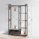 ZERDER CLOTHES RACK HEAVY DUTY GARMENT RACK FOR CLOTHES ZER-010 - RUSTIC BROWN - Like New
