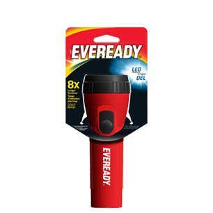 EVERREADY EVE2661305 FLASHLIGHT EV25.1,2D,ECN - RED - Like New