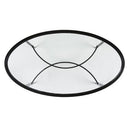 SEI Furniture Quinton Oval Glass Top Cocktail Table - Black - Like New